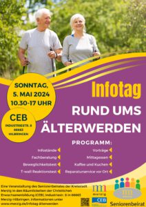 Read more about the article Der Kneipp-Verein Merzig e.V. beim Infotag „Rund ums Älterwerden“ am 05.05.2024 bei der CEB Hilbringen
